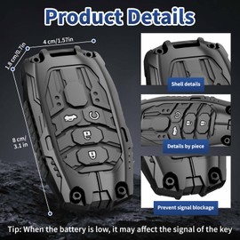 Key Fob Cover Case for Honda Accord Civic HR-V CR-V Pilot Accessories 4 Button (Model-A)