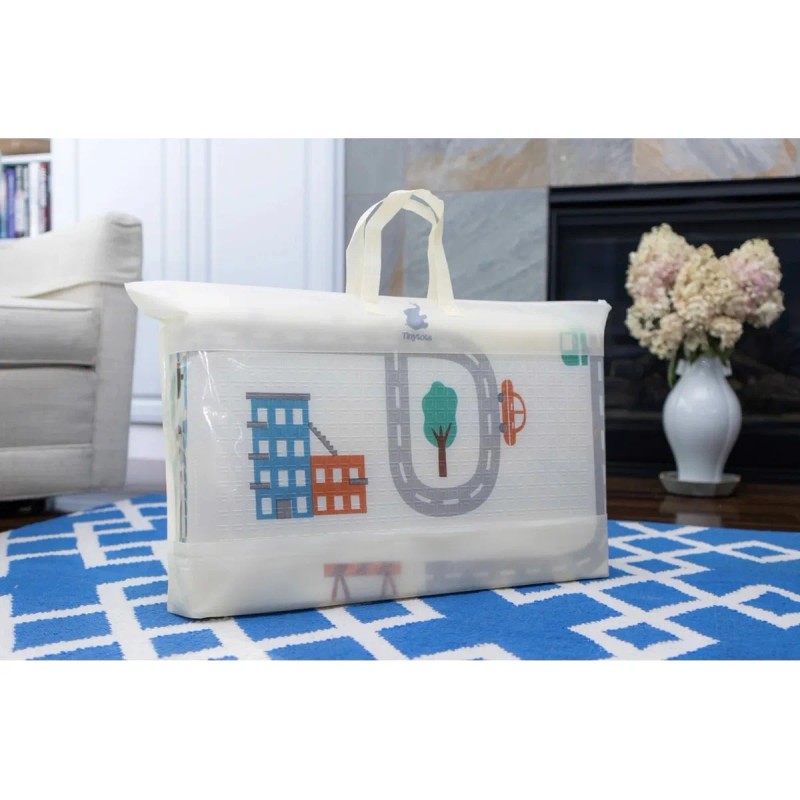 Tapete De Bebé Gateo Multiusos Espuma Amarillo Letras Y Números