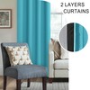 XWZO 100% Blackout Curtains 84 Inches Long with Tiebacks- Privacy