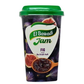 bonballoon El Bawadi Jam Fig Egyptian Halal Pure Natural a Sweet Tasting Snack Egypt Arab Non Gmo Kosher Halal (1 Pack = 12.35 oz / 350 gm) البوادى مربى تين حلال