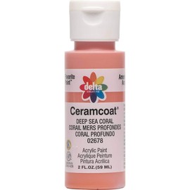 Delta Creative Ceramcoat Acrylic Paint in Assorted Colors (2 oz), 2678, Deep Sea Coral