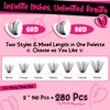 PRO DIY Eyelash Extension Kit, Individual Eyelash Kit with 280