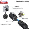 CNLINKO LP-16 3-Pin Waterproof Connector, Screw Design Round Connector IP68