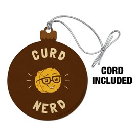 GRAPHICS & MORE Curd Nerd Cheese Funny Humor Wood Christmas Tree Holiday Ornament