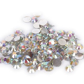 1000pcs of 2mm/3mm/4mm 500pcs of 5mm or 10g Mixed Size Resin Rhinestones 20 Colours Crystal Diamantes Nail Art & Crafts (3mm, AB Clear)