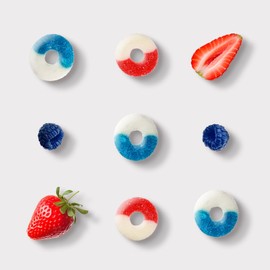 Candy Break Strawberry & Blue Raspberry Rings Bulk Gummy Candy, 5 lbs Bag, Share Size Bags - Sweet & Chewy Snacks for Kids & Grown Ups, Party Size (Pack of 1)