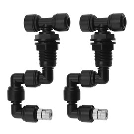 LT Easiyl 2-Pack Reptile Mister Nozzles 360° Adjustable Nozzles Reptile Fogger Mist for Rainforest Tank Flower Aquarium System (Single Head)