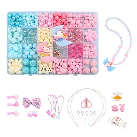 Kit para Hacer Pulseras, Kit de Pulseras, Juego de 480 Cuentas | Pulseras de Cuentas con Accesorios, Juego de Bandas de Goma Elástica DIY, Regalos de 