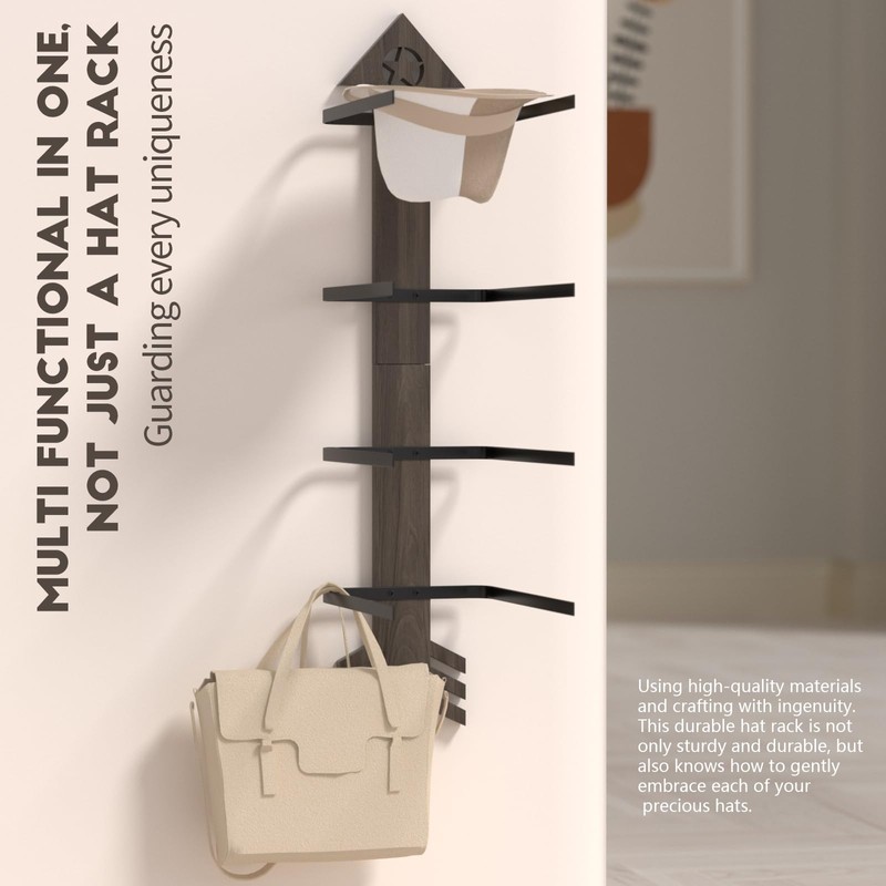 Cowboy Hat Rack - Stylish Cowboy Hat Holder for Wall