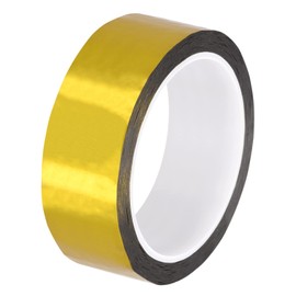 sourcing map Gold Tone Metalized Tape 1.2 Inch x 55 Yards Decor Tape for Detailing Accent Wall, Graphic Arts