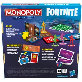 Hasbro Gaming Monopoly Flip Edition: Fortnite Board Game for Ages 13 Game Inspired by Fortnite Video Game, Board Games for Teens and Adults, 2-4 Players