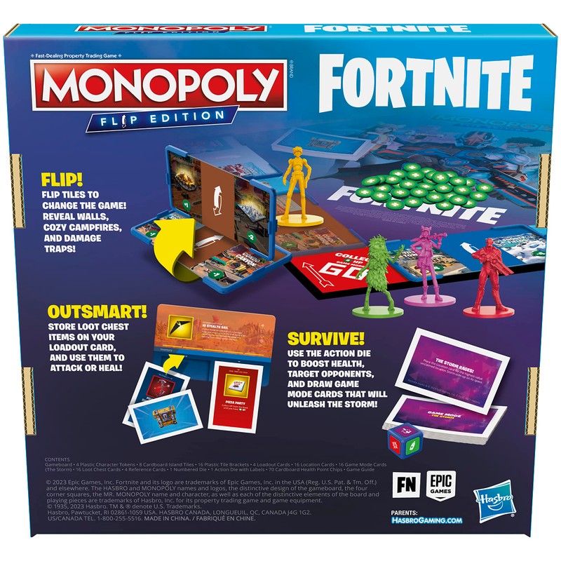 Hasbro Gaming Monopoly Flip Edition: Fortnite Board Game for Ages