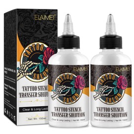 2 Pack Tattoo Stencil Transfer Gel Solution, Professional Tattoo Stencil Gel, Stencil Magic Cream, Tattoo Application Solution for Transfer Paper Machine Stencils, Clear & Long-Lasting