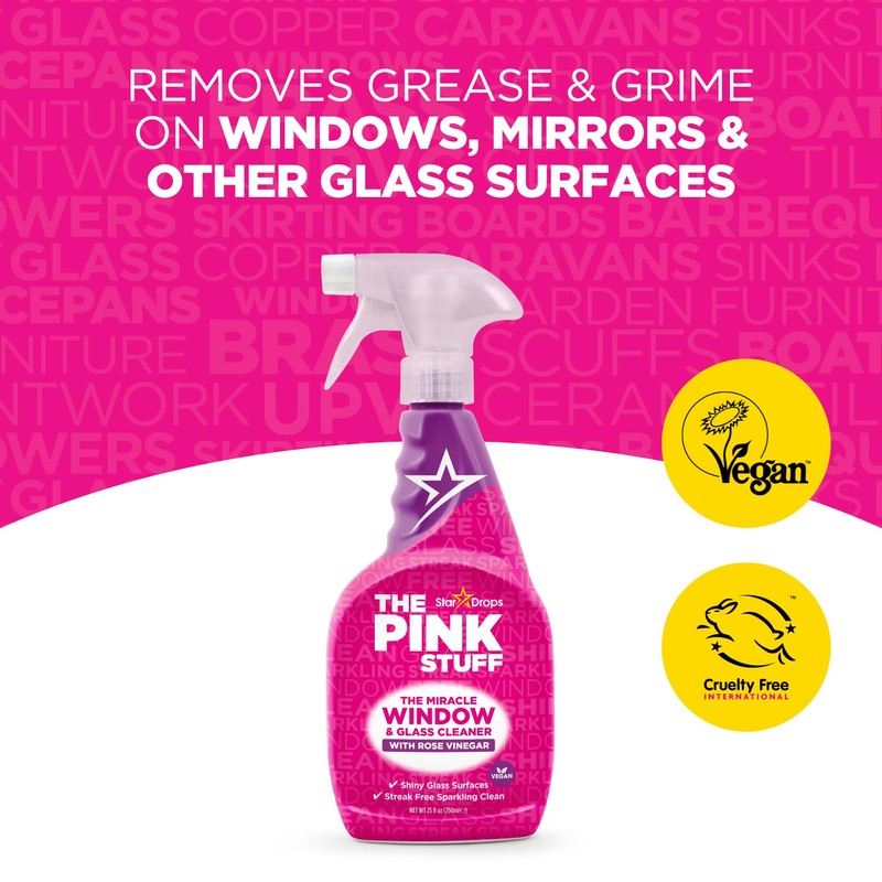 Stardrops The Pink Stuff Multi-Purpose Spray, Window & Glass Cleaner,