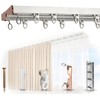 Double Curtain Track Ceiling Mount 10ft,Heavy-Duty Aluminum Curtain Rail, 3.78"