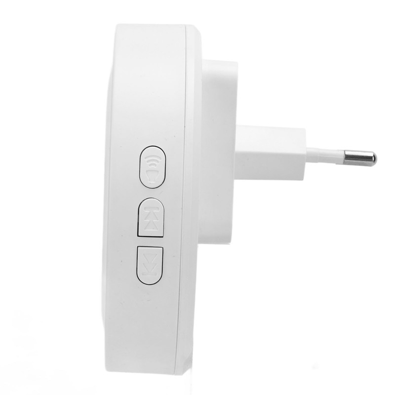 Wireless Doorbell Self Powered 1 Receiver 2 Push Button Battery