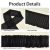 letsinstyle 4 Yard Black Pleated Trims, 1.8 Inch Wide Ruffled