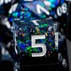 ARUOHHA DND Resin Dice Set Handmade Lightning D&D Dice Set