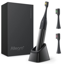 Allegro Luxury Premium Polished Metal Sonic Electric Toothbrush M1 Gunmetal Grey