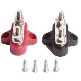 Alisaouse 2PCS Battery Power Distribution Terminal Block 48V DC A0408A0032