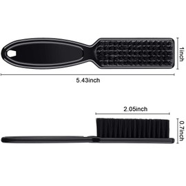 2 cepillos de limpieza de cuchillas de peluquería para cortar el pelo, cepillo de uñas para limpiar cortapelos (negro)