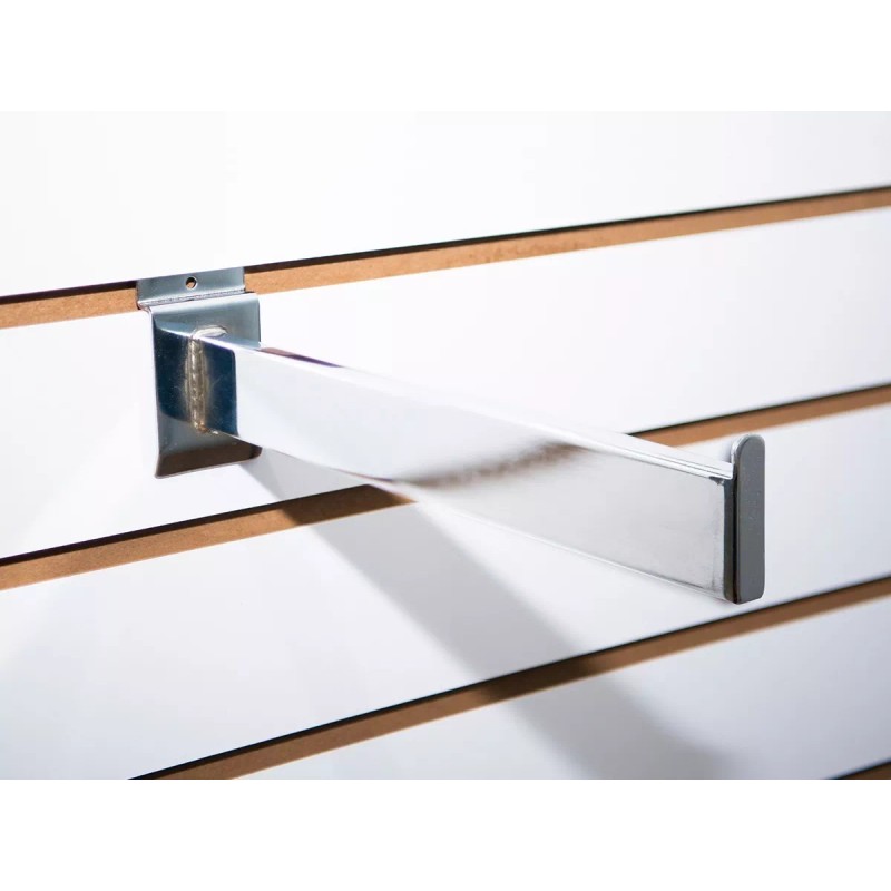 Exhivit Mensula Colgador Recto,panel Ranurado Exhibipanel 30cm 4pz