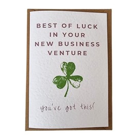 Best Of Luck In Your New Business Venture Card - Good Luck - Made In The UK