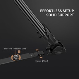 CAYER SP10 Tripod Ground Spreader for FA310H Video Tripod, Quick-Release Design, Adjustable 29.5"-46.5" (75-118cm), Heavy-Duty ABS and Aluminum​​