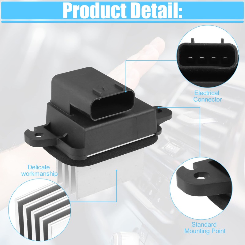 QUARKZMAN HVAC Blower Motor Resistor for Nissan Armada, Black, Pack