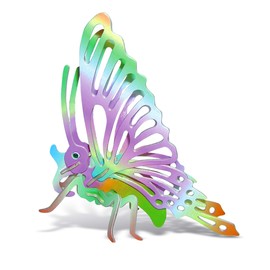 Puzzled Colorful Wood Craft Construction Butterfly 3D Jigsaw Puzzle