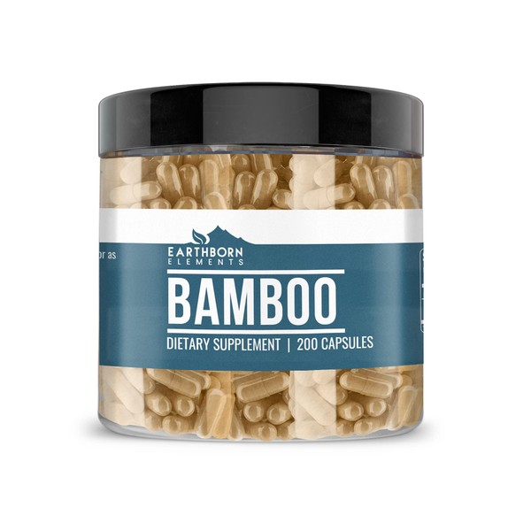 Earthborn Elements Bamboo 200 Capsules, Pure & Undiluted, No Additives