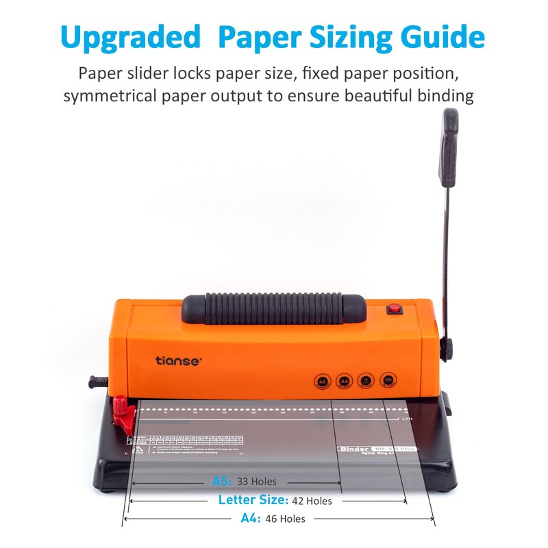 TIANSE Binding Machine, Spiral Coil Binder Machine, Manual Book Maker
