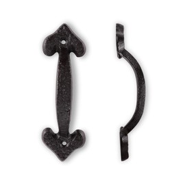 7-Inch Heavy-Duty Cast Iron Barn Door Handle – Medieval-Grade Rustic Gate Pull for Sheds, Fences & Cabinets – Vintage Black Finish – Installs in Minutes, Built to Last a Lifetime