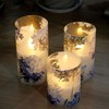GORGE MOMENT Flameless Candles LED Flicker with Remote DIM Blue