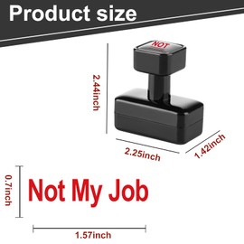 Not My Job Stamp Self Inking Rubber Stamp Self Inking Novelty Message Stamp Funny Coworker Gifts Red in Self Inking Rubber Stamp, Refillable Red Ink Preinstalled (NOT My Job)