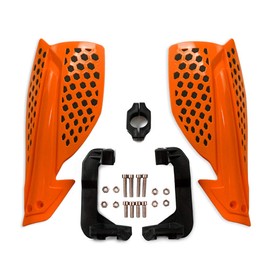 Worldmotop - Juego de protectores de mano para motocicleta, 22 mm, universal, para Yamaha Kawasaki, Suzuki, Honda, todoterreno, ATV, Dirt Bike Motocross (naranja y negro)
