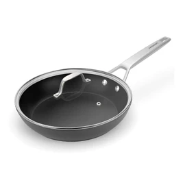 MsMk 10 Inch Frying Pan Nonstick with Lid, Induction Fry Pan with Lid, Titanium and Diamond Non Stick Coating From USA, for Induction, Ceramic and Gas Cooktops, Oven Safe 10 Inch Skillet Nonstick