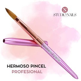 Studio Nails Pincel Profesional Kolinsky para Uñas Acrílicas del Número 8