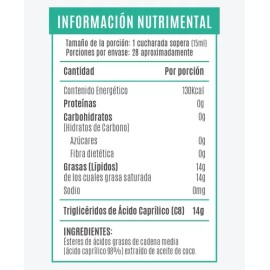 Birdman Mct Oil Ácido Caprílico C8 420ml | 28 Servicios |