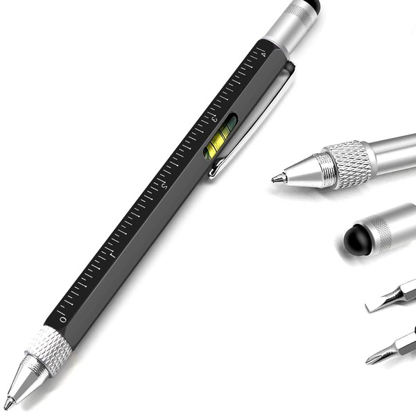 MOJOTIC Multifunctional Pen, 6 in 1 Multifunctional Ballpoint Pen, Tool