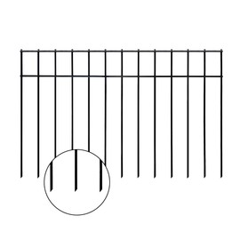 YESON Animal Barrier 30FT(L)15 in(H), 15 Pack 2415 Inch Dog Digging Fence Underground, Decorative Garden No Dig Dog Barrier Black