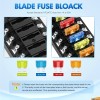 Nilight 12 Way Fuse Block with Negative Bus 12V Blade