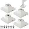WOWACE 4pack Aluminum Alloy Deck Post Base Cover (1"x1"Post 3.35"x3.35"Base),