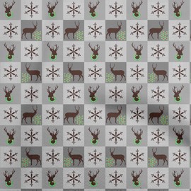 oneOone Velvet Gray Fabric Christmas Quilting Supplies Print Sewing Fabric by The Yard 58 Inch Wide