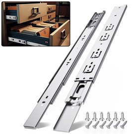 HOMANDS 14 Inch Soft Close Drawer Slides 6 Pairs (12pcs) Side Mount Rails- Heavy Duty Full Extension Ball Bearing – Drawer Slide Glides For Cabinet Kitchen, Dresser Runners - Draw slides Sliders 100LB