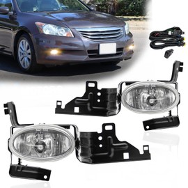 ENERBITIOUS Fog Lights Lamps Replacement for 2011 2012 Honda Accord Fog Light Assembly Compatible with H11 12V 55W Bulbs, Switch and Wiring Kit