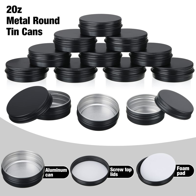 Zubebe 100 Pack 1 oz Metal Tins with Lids Bulk