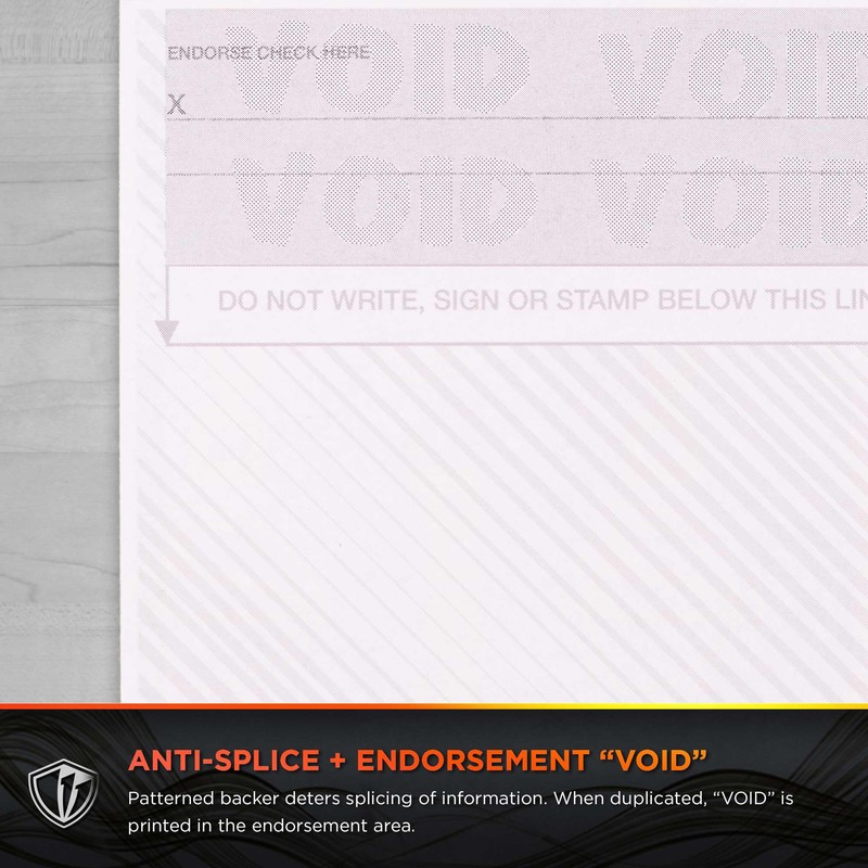 DocuGard Blue/Red Premier Prismatic Top High Security Check Paper -