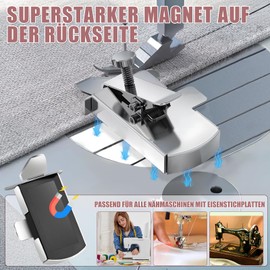 AXGG Pack of 8 Magnetic Seam Guide, Magnetic Seam Guide, Sewing Machine Accessories with 1 Magnetic Seam Guide, 4 Spools Sewing Machine, 2 Needle Threaders, 1 Scalable Seam Ripper