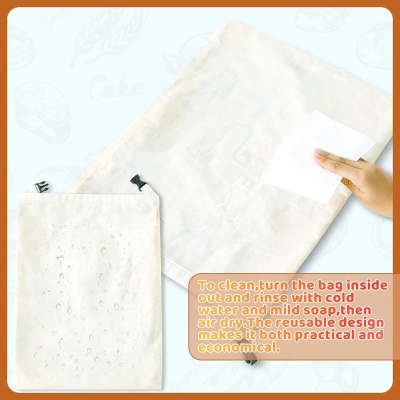 Bread Bags for Homemade bread,2 Pack Sourdough Bread Bags,Beeswax Bread
